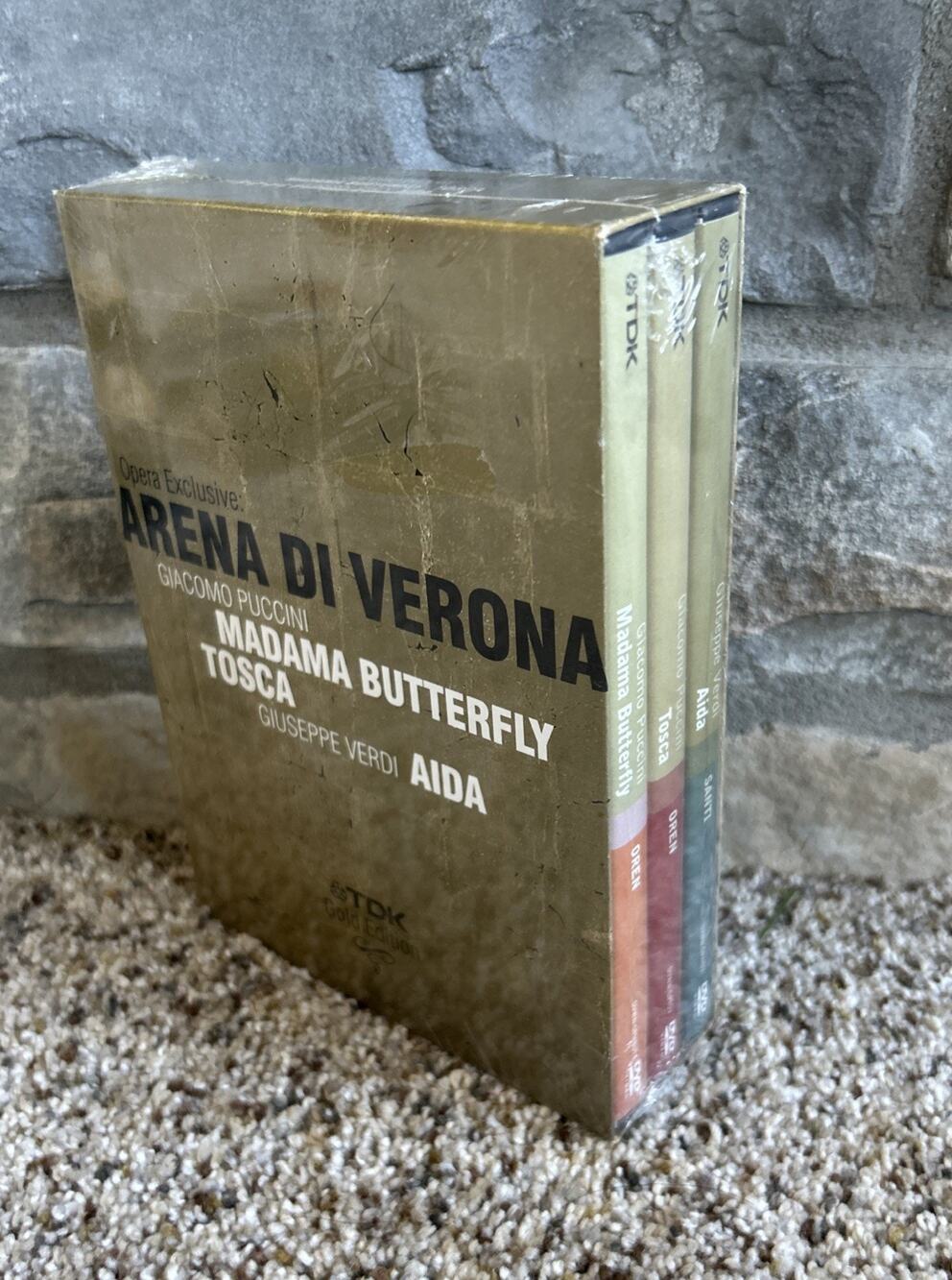 NEW BOX SET Arena Di Verona Opera exclusive -Madama Butterfly- Tosca- Aida E26